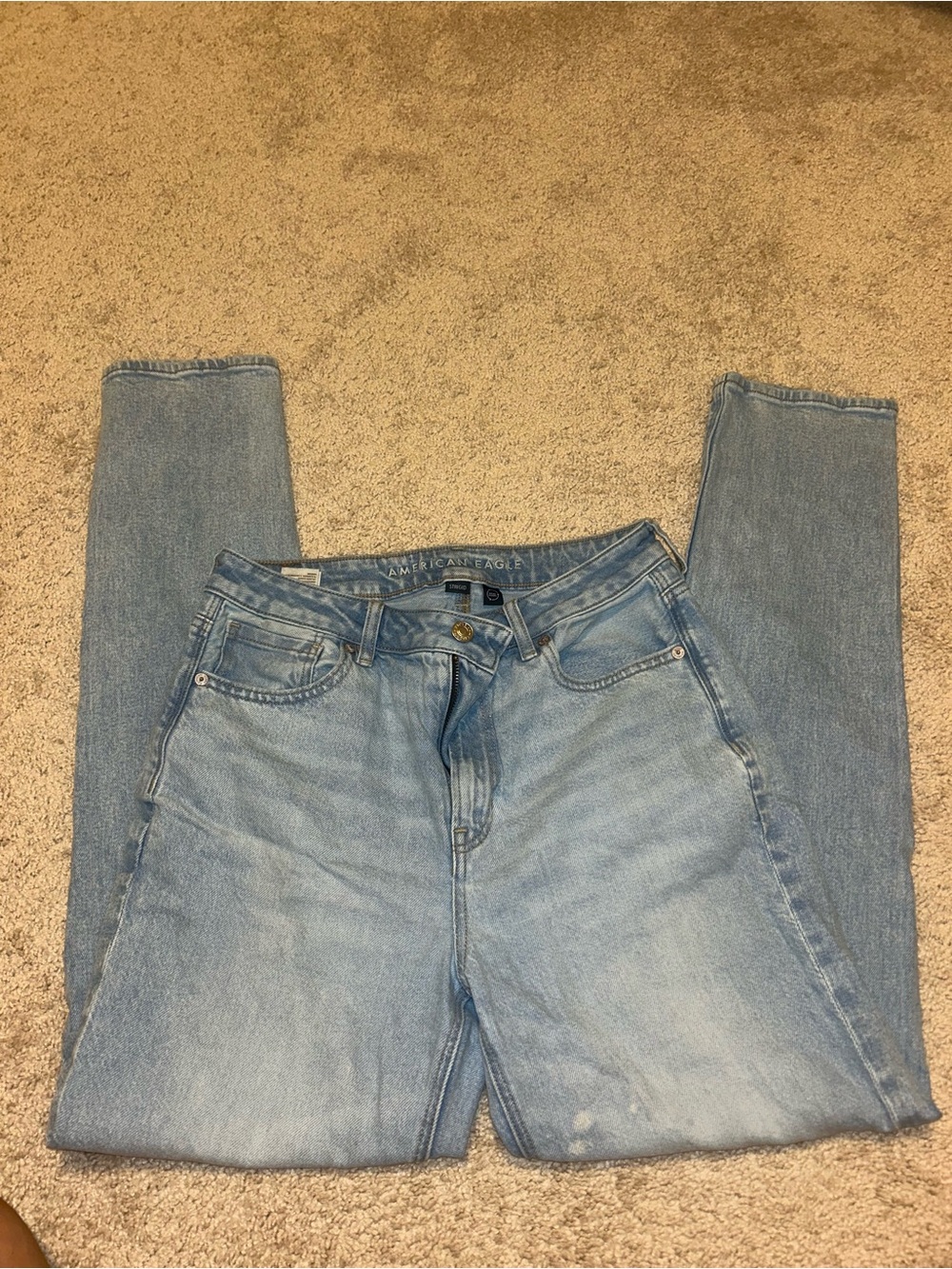 American Eagle Outfitters Light Blue Straight Jeans - long